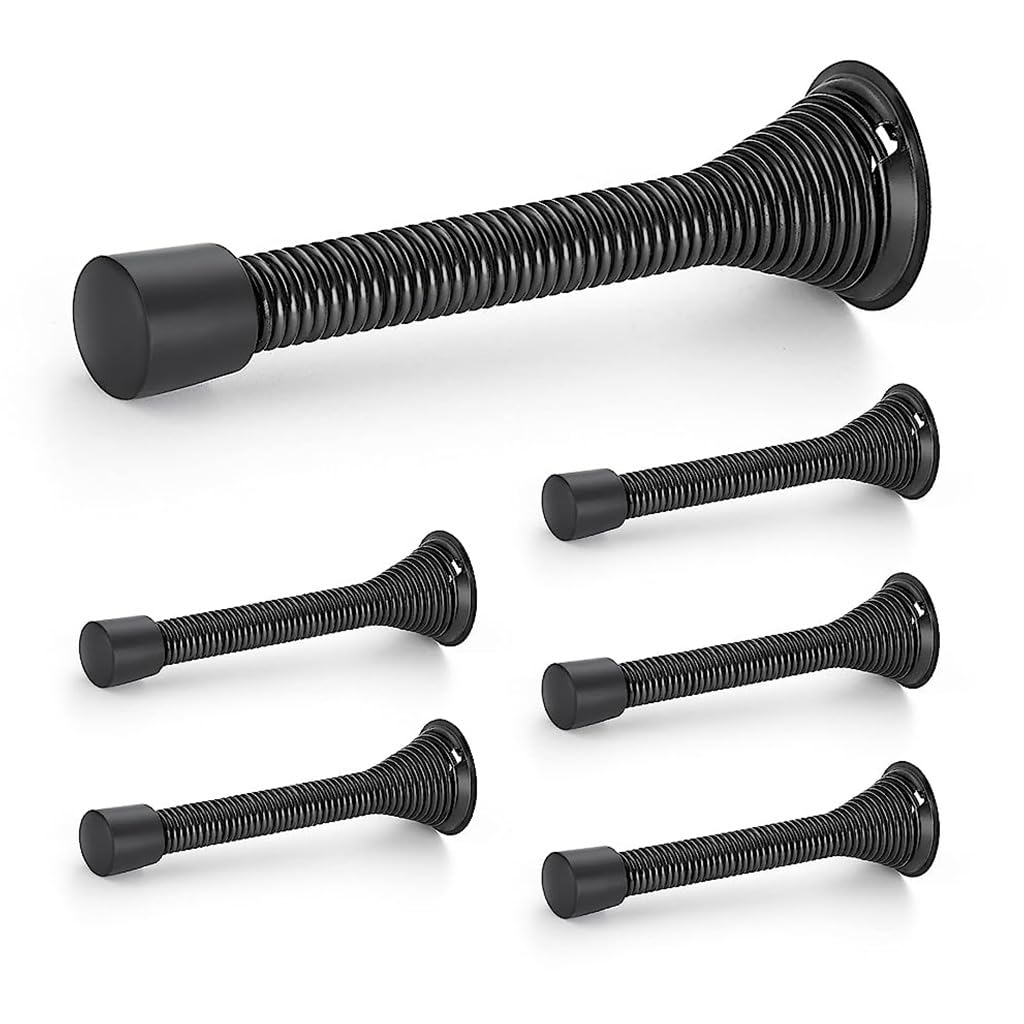 HASTHIP 6pcs Spring Door Stops Brushed Satin Nickel, Brushed Satin Nickle Spring Door Stops, Stainless Steel Door Stop Spring with Rubber Bumper Tips for Kids Door Bumpers Wall Protector HASTHIP 6pcs Spring Door Stops Brushed Satin Nickel, Brushed Satin Nickle Spring Door Stops, Stainless Steel Door Stop Spring with Rubber Bumper Tips for Kids Door Bumpers Wall Protector